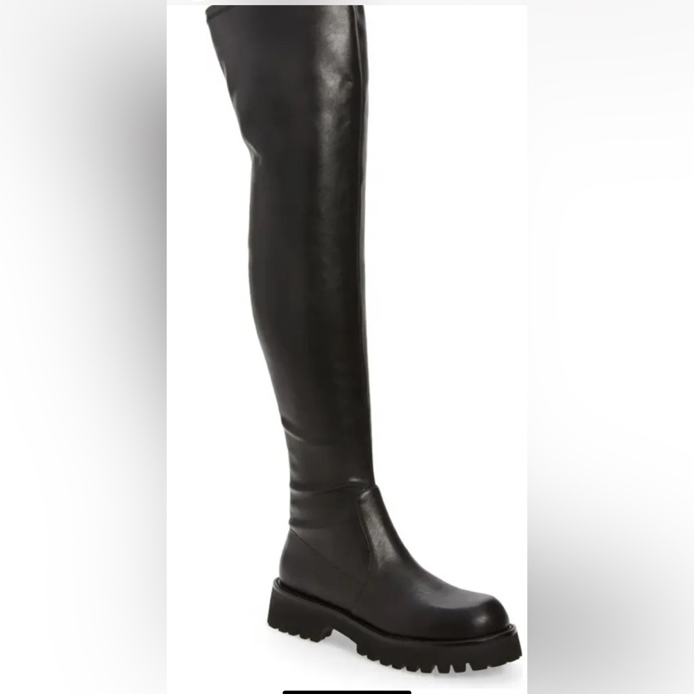 Jeffrey Campbell over the knee lug black boots, size 11 brand new